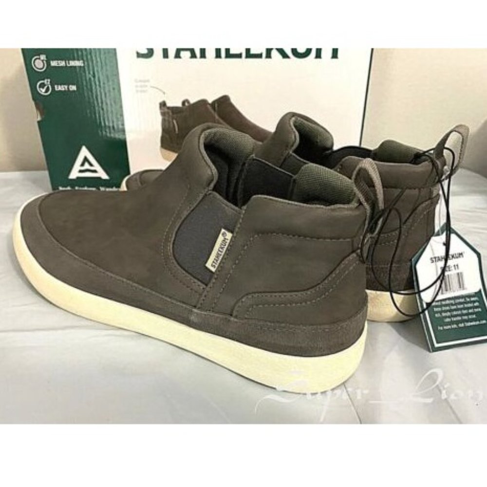 Staheekum Men's Memory Foam Mesh Lining Chelsea Shoes GRAY - Picture 6 of 8